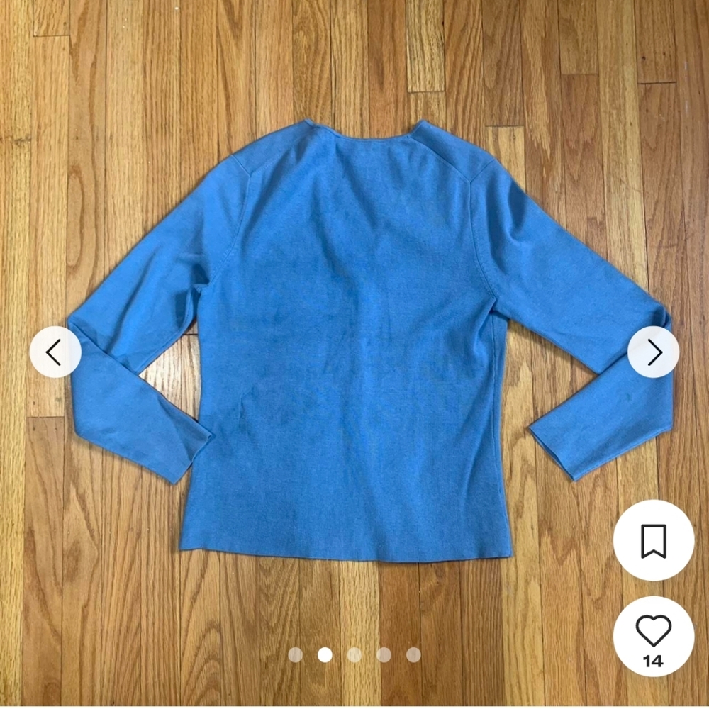 Charter Club Slate Blue Button Front Cardigan. Size XL - Picture 2 of 4